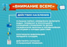 Каждый гражданин Российской Федерации обязан знать  порядок действий при получении сигнала «ВНИМАНИЕ ВСЕМ».